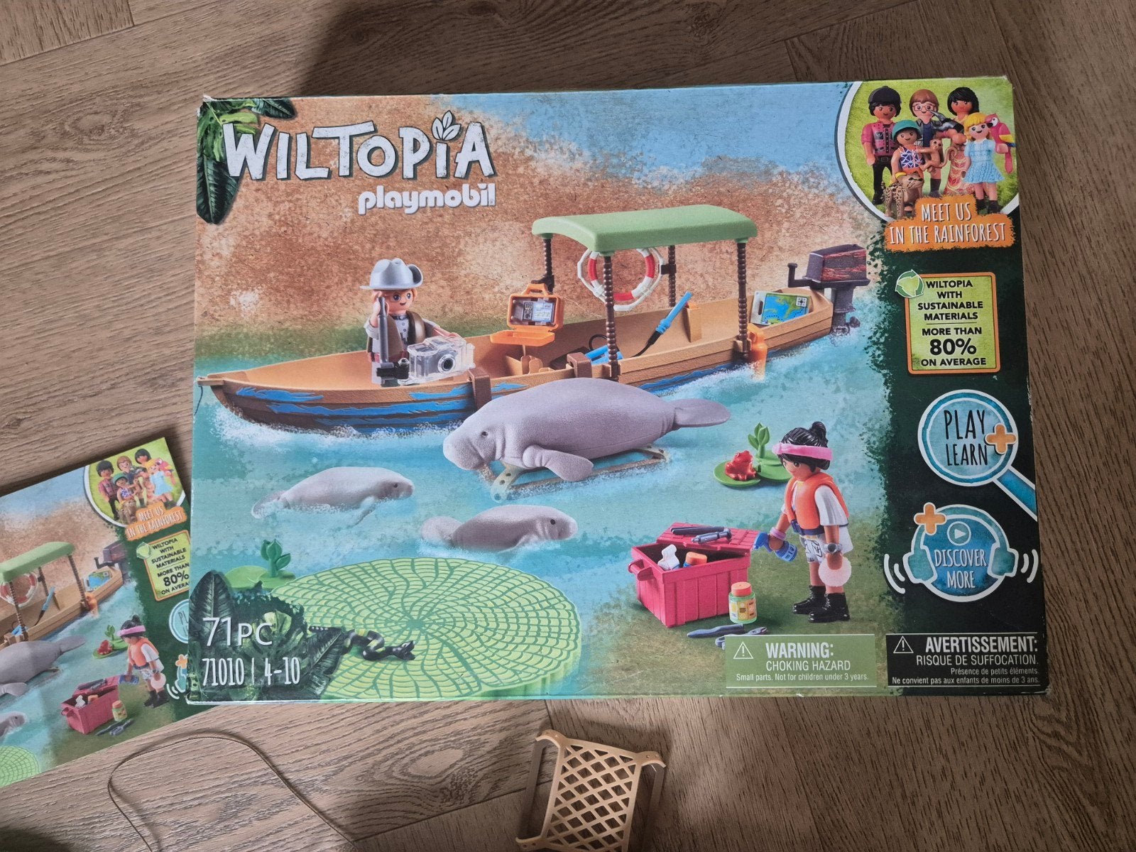 Playmobil Wiltopia 71010 Onderzoeksboot met Zeekoeien, Ophalen of Verzenden, Zo goed als nieuw, Jongen of Meisje