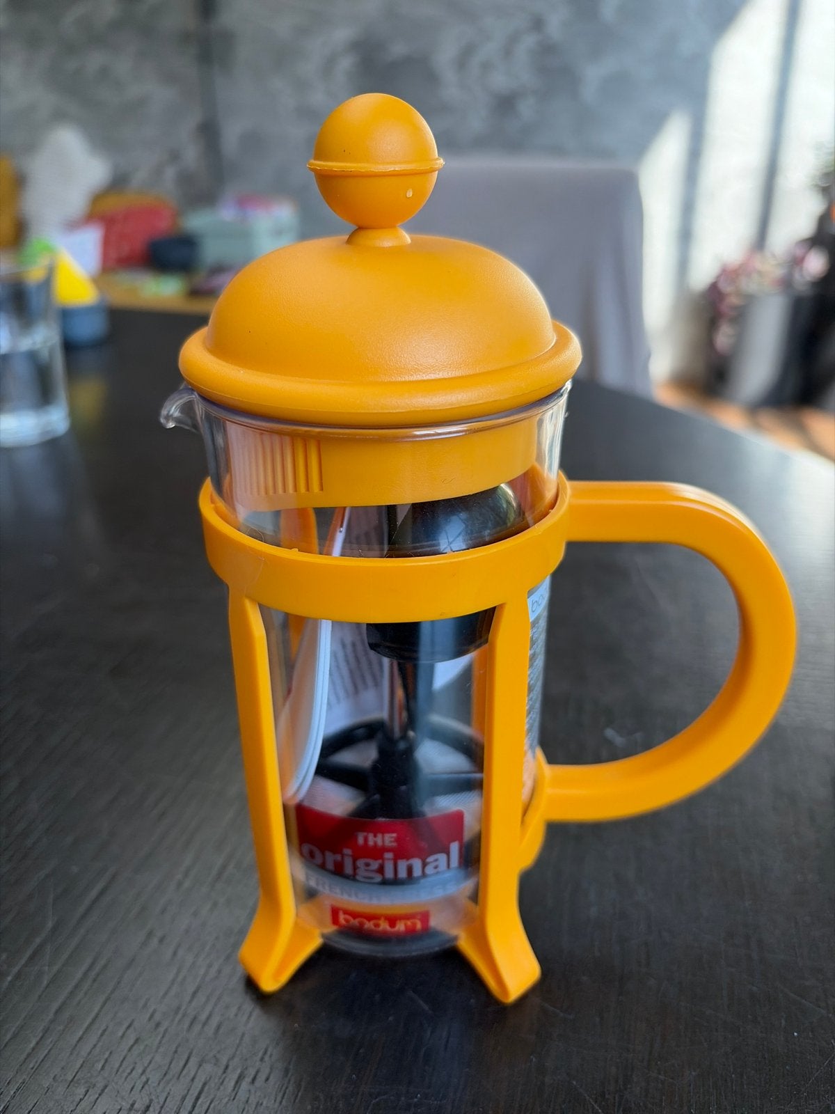 Bodum Java French Press Koffiezetter - Geel, Overige modellen, Gemalen koffie, Ophalen of Verzenden, Zo goed als nieuw