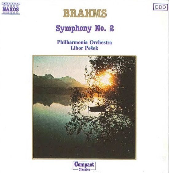 cd brahms : Symphony nr. 2 olv Libor Pesek, Brahms, Ophalen of Verzenden, Zo goed als nieuw, Romantiek