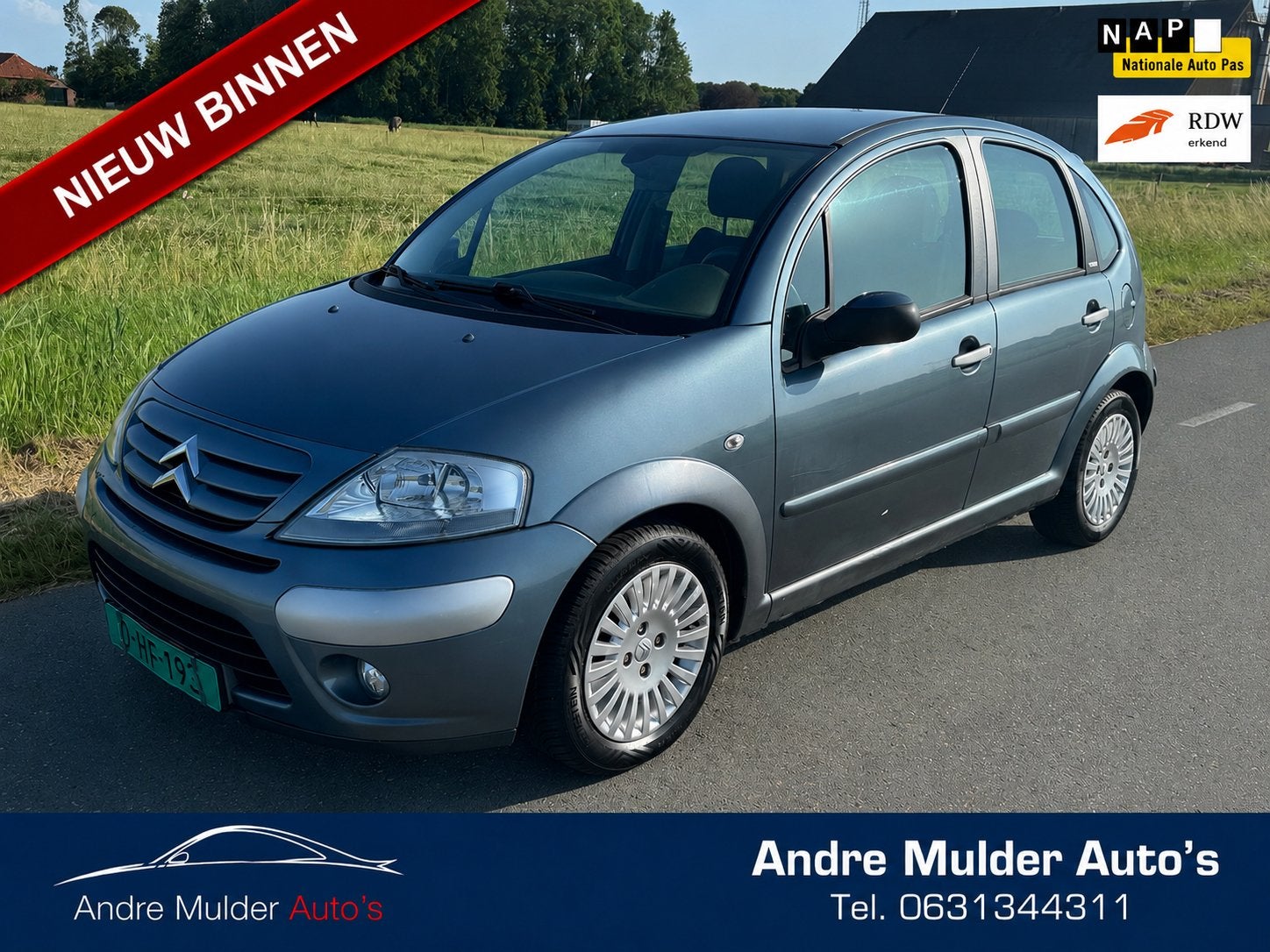 Citroën C3 1.4 I 16V Sensodrive 2006 Grijs, Auto's, 1160 kg, 4 cilinders, Origineel Nederlands, Bedrijf