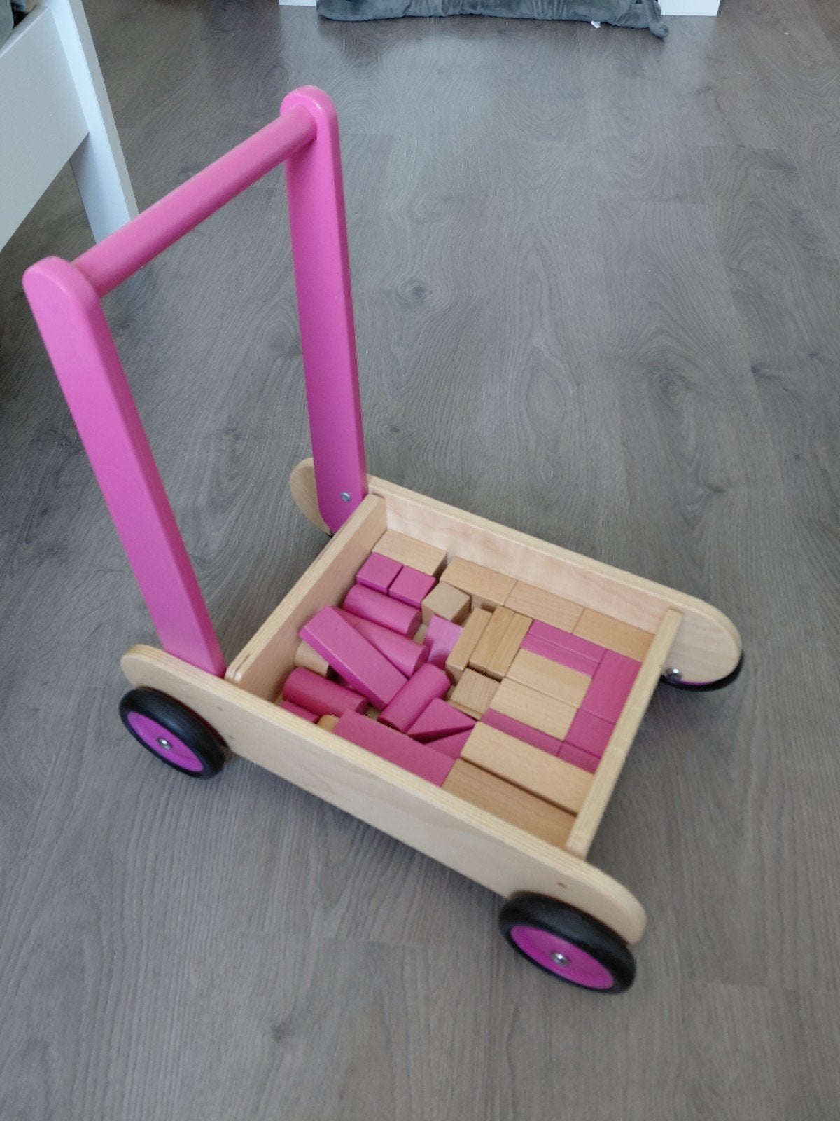 Blokkenwagen hout, Ophalen, Zo goed als nieuw