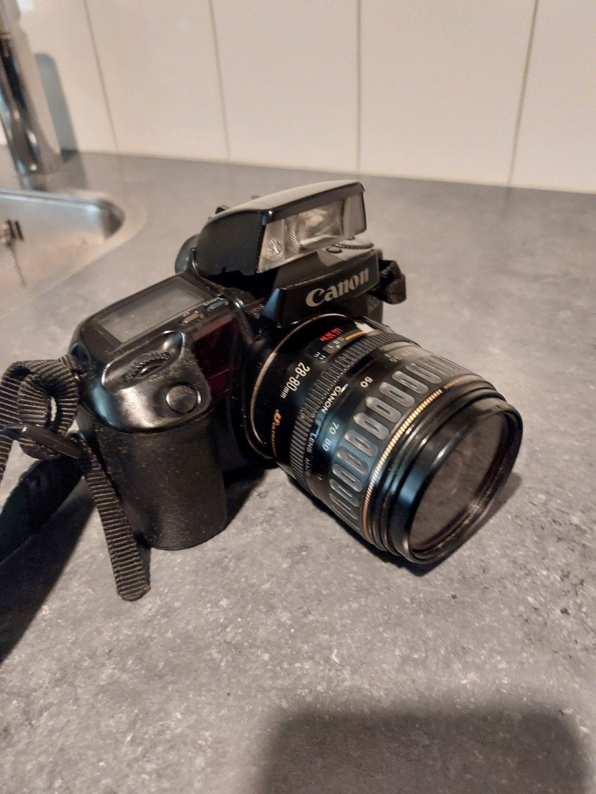 Canon EOS 100 spiegelreflexcamera met twee lenzen, Audio, Tv en Foto, Fotocamera's Analoog, Ophalen of Verzenden
