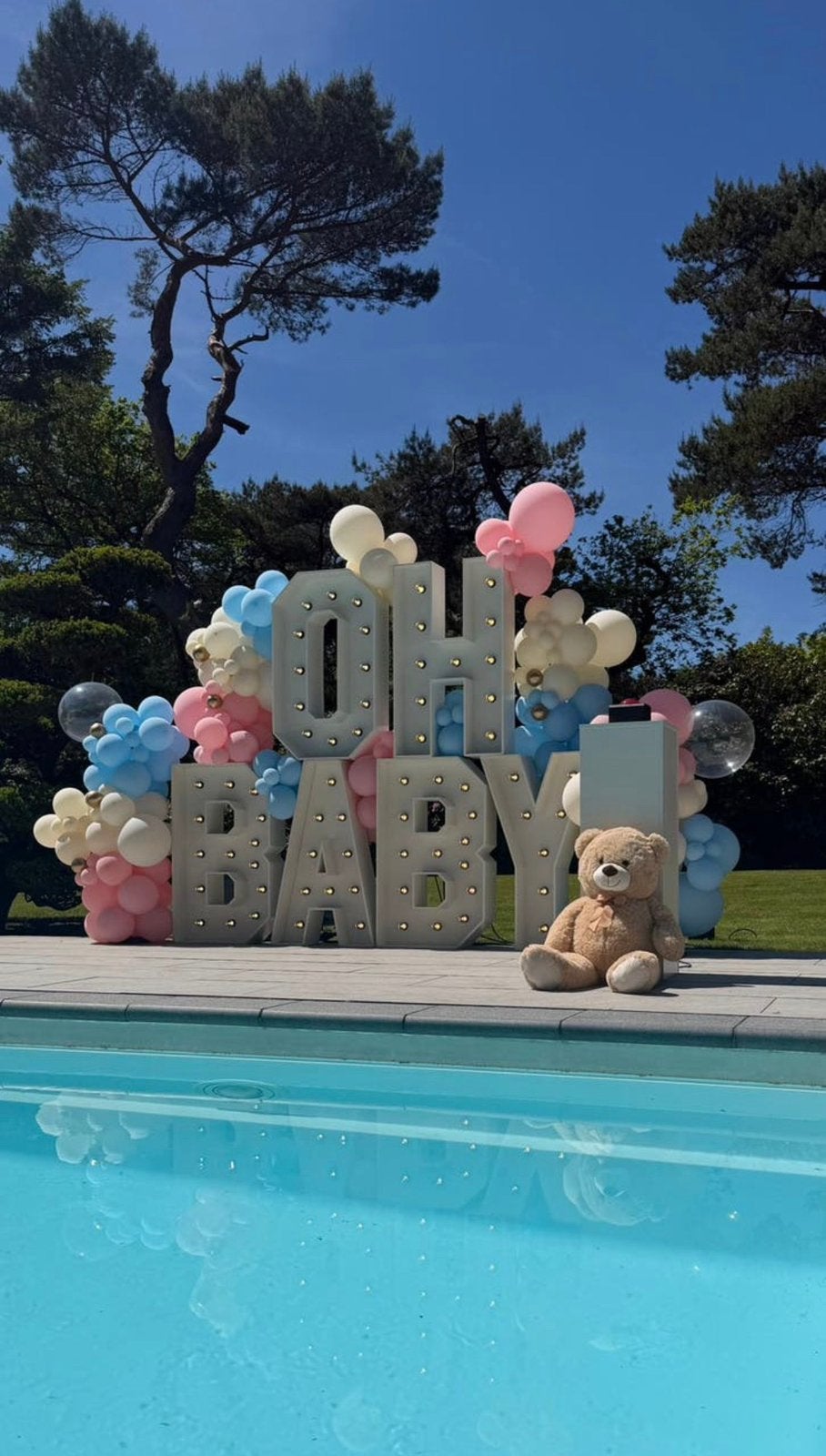 BABY / OH BABY lichtletters huren, Hobby en Vrije tijd, Ophalen of Verzenden, Zo goed als nieuw, Geboorte of Huwelijk