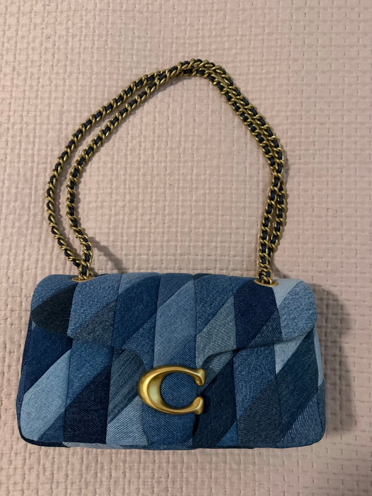Coach Tabby Crossbody Tas Denim Patchwork 26 Nieuw, Ophalen, Nieuw, Blauw, Schoudertasje