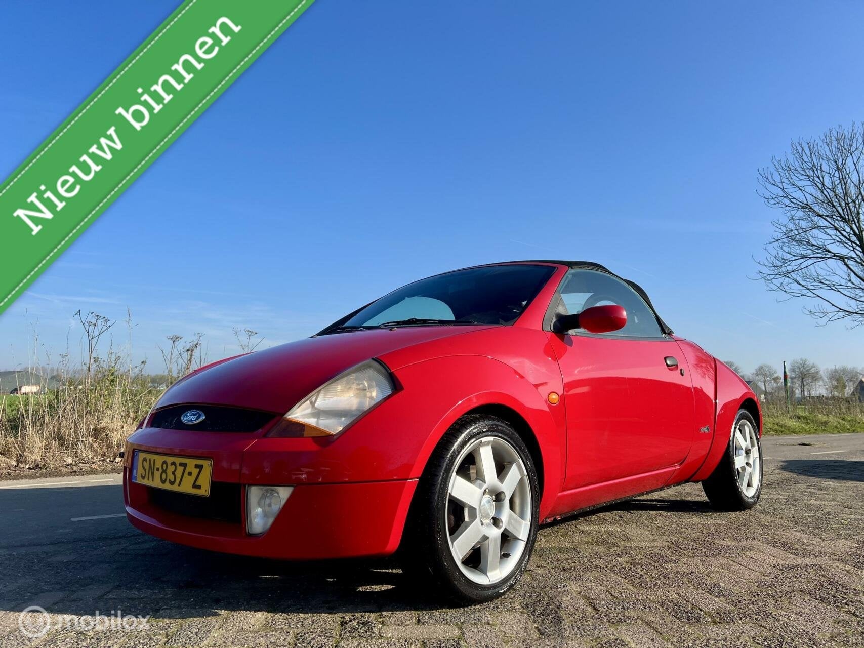 Ford Streetka 1.6 Futura, BJ 2004, Airco, APK Juni 2027, Auto's, Bedrijf, Handgeschakeld, 2 stoelen, Euro 4
