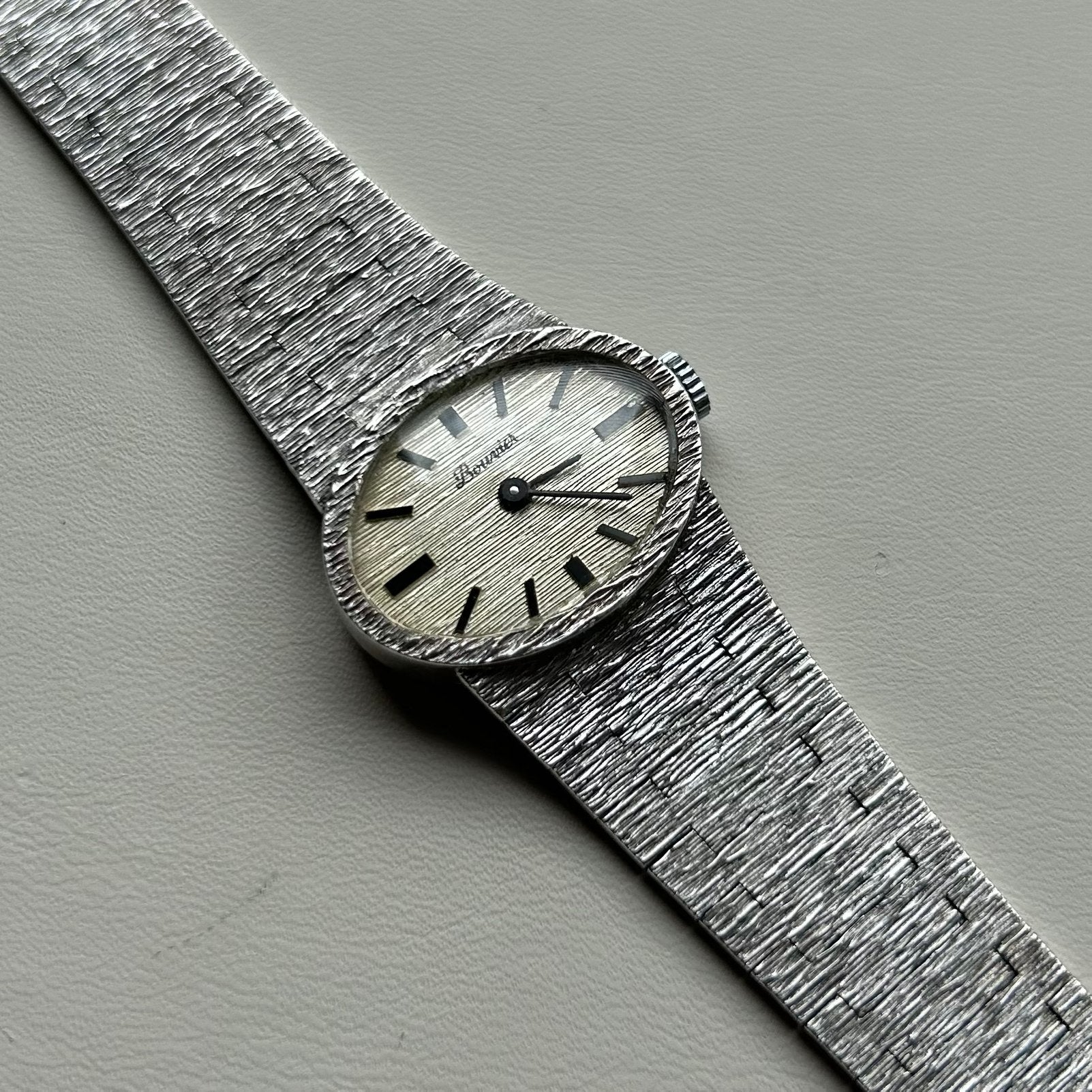 Zilver Bouvier horloge, Ophalen of Verzenden, Zilver, Overige merken
