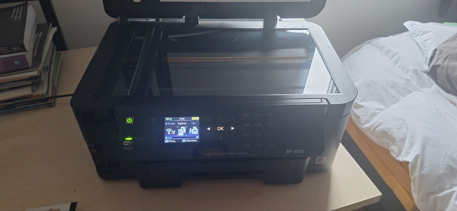 Epson WF-3520 All-in-One Inkjetprinter met WiFi, Gebruikt, All-in-one, Draadloos, Ophalen of Verzenden