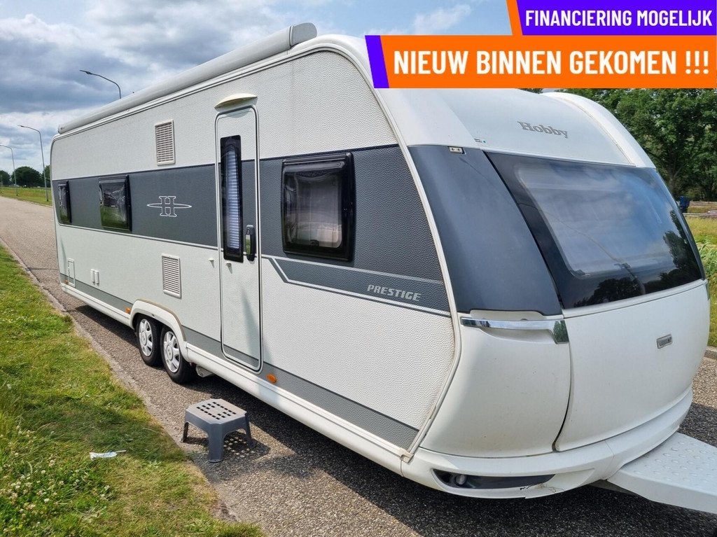 Hobby PRESTIGE 720 KFU STAPELBED + MOVER +AIRCO +CASS LUIFEL, Caravans en Kamperen, Caravans, Mover, Rondzit, Hobby, Bedrijf