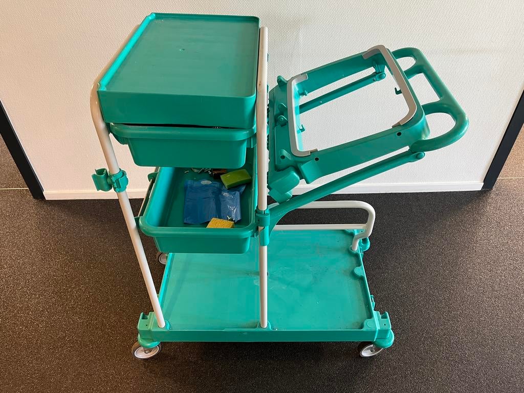 Schoonmaakwagen Green Line Move & Go, Ophalen, Dweilemmer, -bak, of -wagen