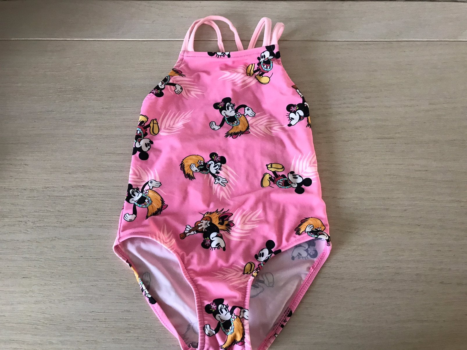 Roze Badpak …Minnie en Mickey Mouse afb…. Maat 92, Ophalen, Meisje, Badpak, Zo goed als nieuw
