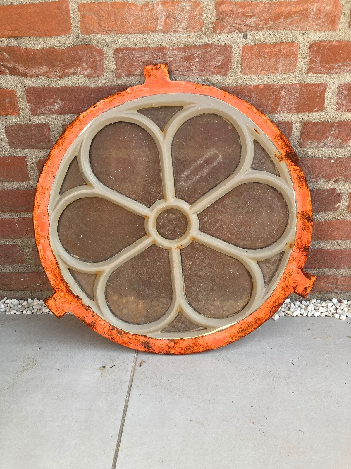Gietijzeren stalraampje met glas, Doe-het-zelf en Verbouw, Glas en Ramen, Ophalen, Gebruikt, Minder dan 80 cm, Minder dan 80 cm