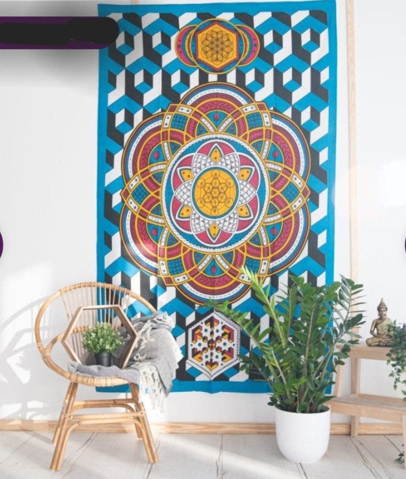 MANDALA KLEED DOEK NIEUW, Ophalen of Verzenden, Nieuw, Rechthoekig, 200 cm of meer