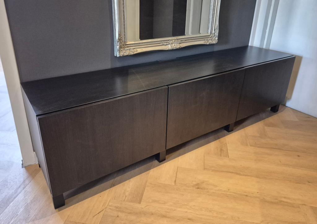 IKEA BESTÅ TV-meubel met 3 Lappviken lades inc, Ophalen, 150 tot 200 cm, Zo goed als nieuw, Minder dan 100 cm