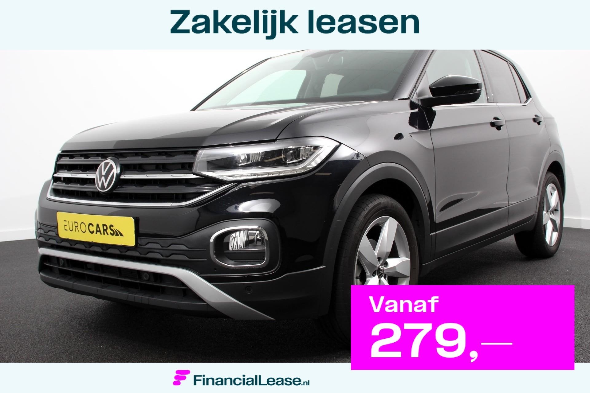 Volkswagen T-Cross 1.0 TSI Style DSG Navigatie Apple Carplay, Gebruikt, Zwart, Bedrijf, Grijs