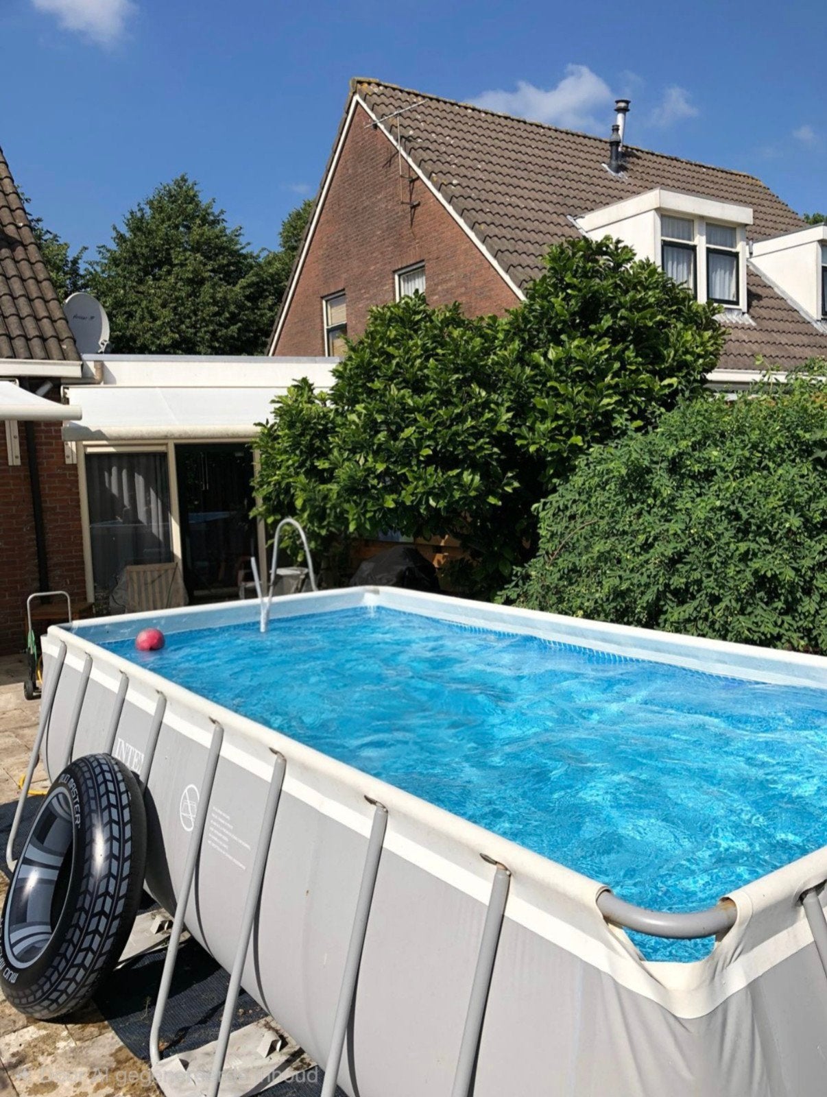 Intex zwembad 4 meter x 2 meter x 1 meter diep, Ophalen, Gebruikt, 200 tot 300 cm, 80 tot 120 cm