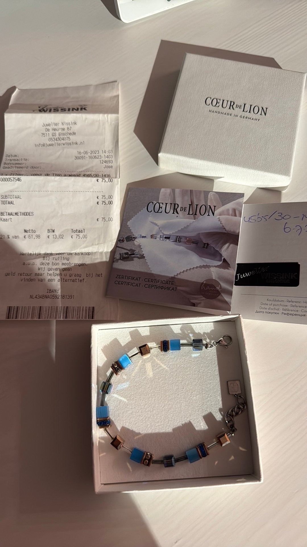 COEUR DE LION Armband met blauwe en zilveren kralen, Met kristal, Overige materialen, Blauw, Ophalen of Verzenden