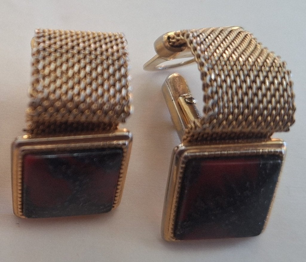 Vintage manchetknopen, Ophalen of Verzenden, Gebruikt, Overige materialen