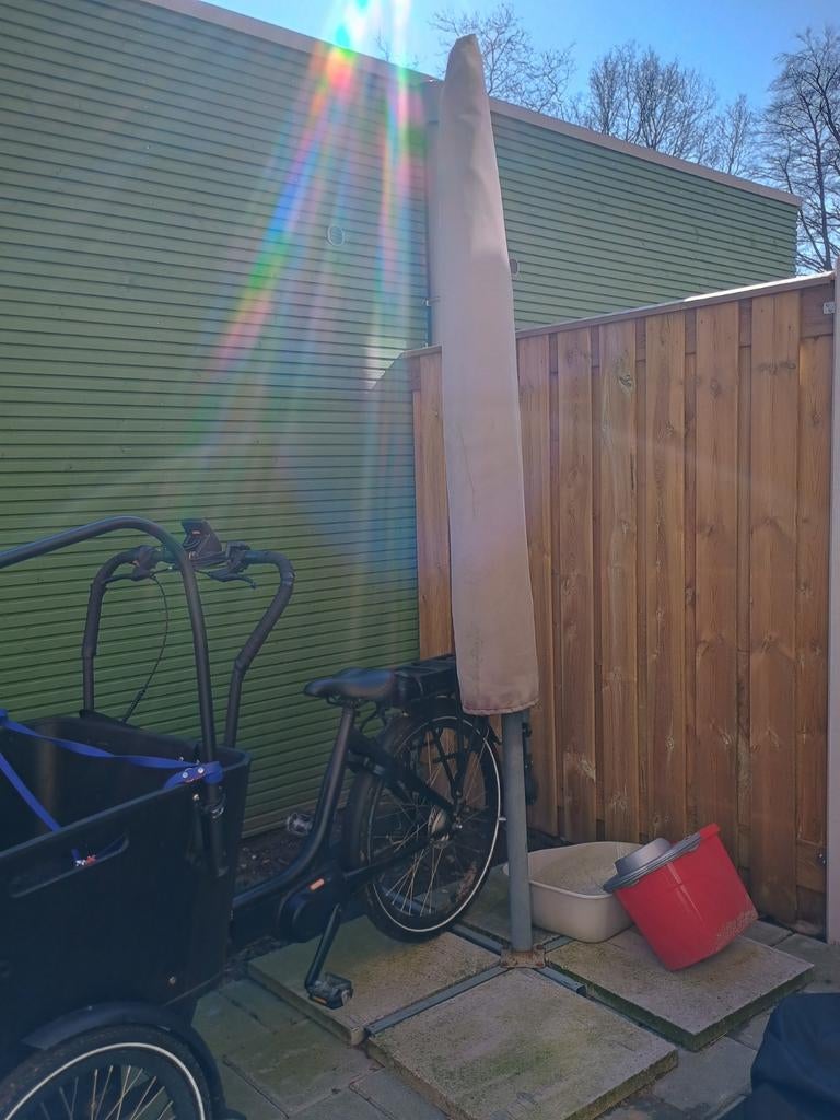 Parasol met zware stenen, Tuin en Terras, Parasols, Ophalen, Gebruikt, 2 tot 3 meter, Stokparasol