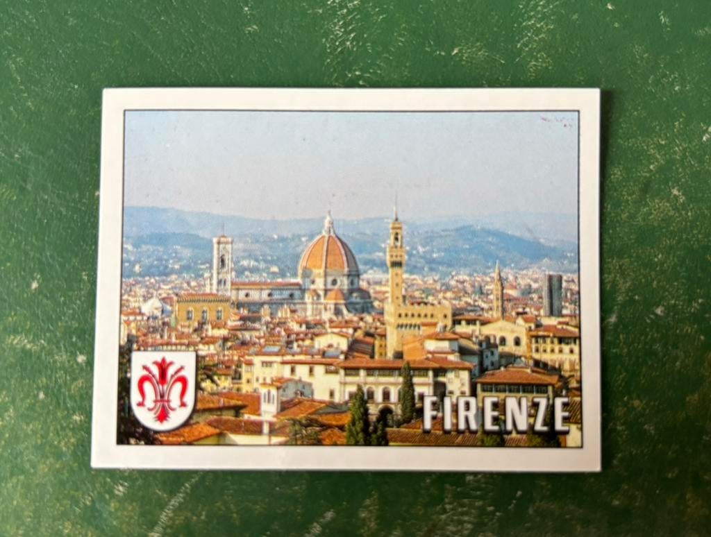 Panini plaatje stad Florence WK 90, Verzamelen, Ophalen of Verzenden, Zo goed als nieuw
