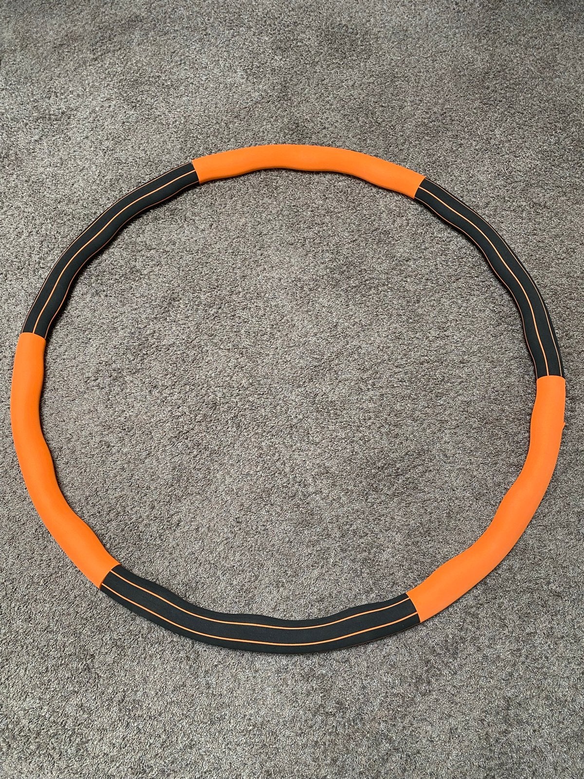 Fitness Hoelahoep met Gewicht - Oranje/Zwart, Sport en Fitness, Hoelahoeps, Ophalen, Met gewicht, Gebruikt, Fitness hoelahoep