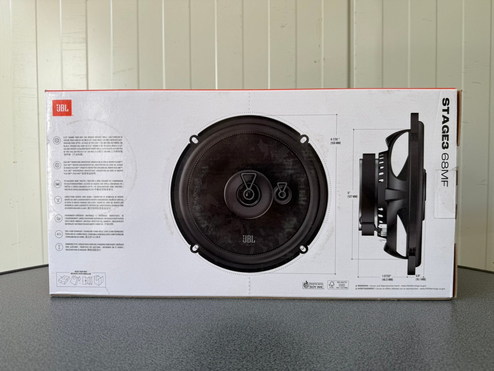JBL Stage3 68MF Autospeakers – 6,5 inch 3-Weg Coaxiaal 560W, Ophalen of Verzenden, Zo goed als nieuw