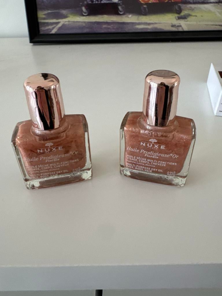 2x Nuxe Huile Prodigieuse Or Florale 10ml, Gehele gezicht, Nieuw, Ophalen of Verzenden, Make-up