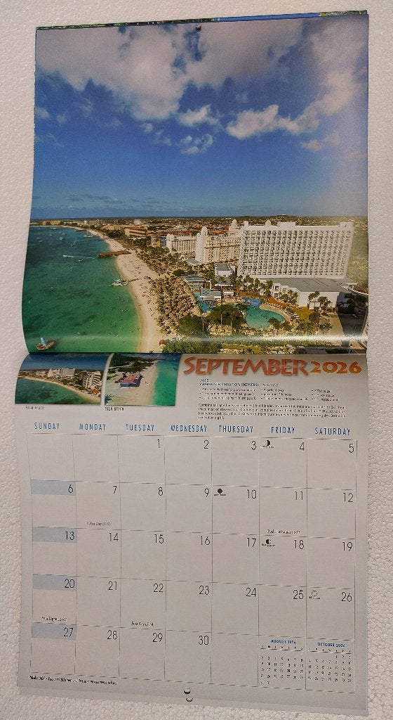 ARUBA KALENDER 2026 NIEUW !, Nieuw, Ophalen of Verzenden, NvT, Aruba