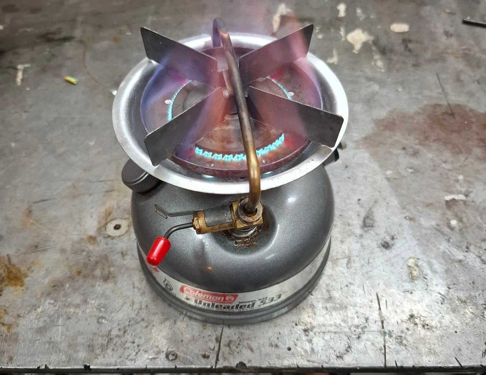 coleman 533 benzinebrander backpacker noodpakke, Ophalen of Verzenden, Gebruikt