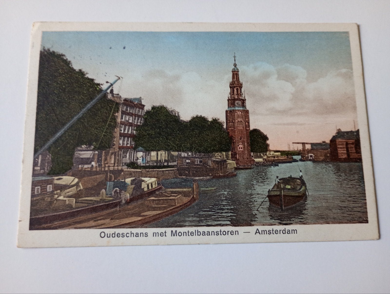Amsterdam Oudeschans met Scheepvaart 1927, Ophalen of Verzenden, 1920 tot 1940, Gelopen, Noord-Holland