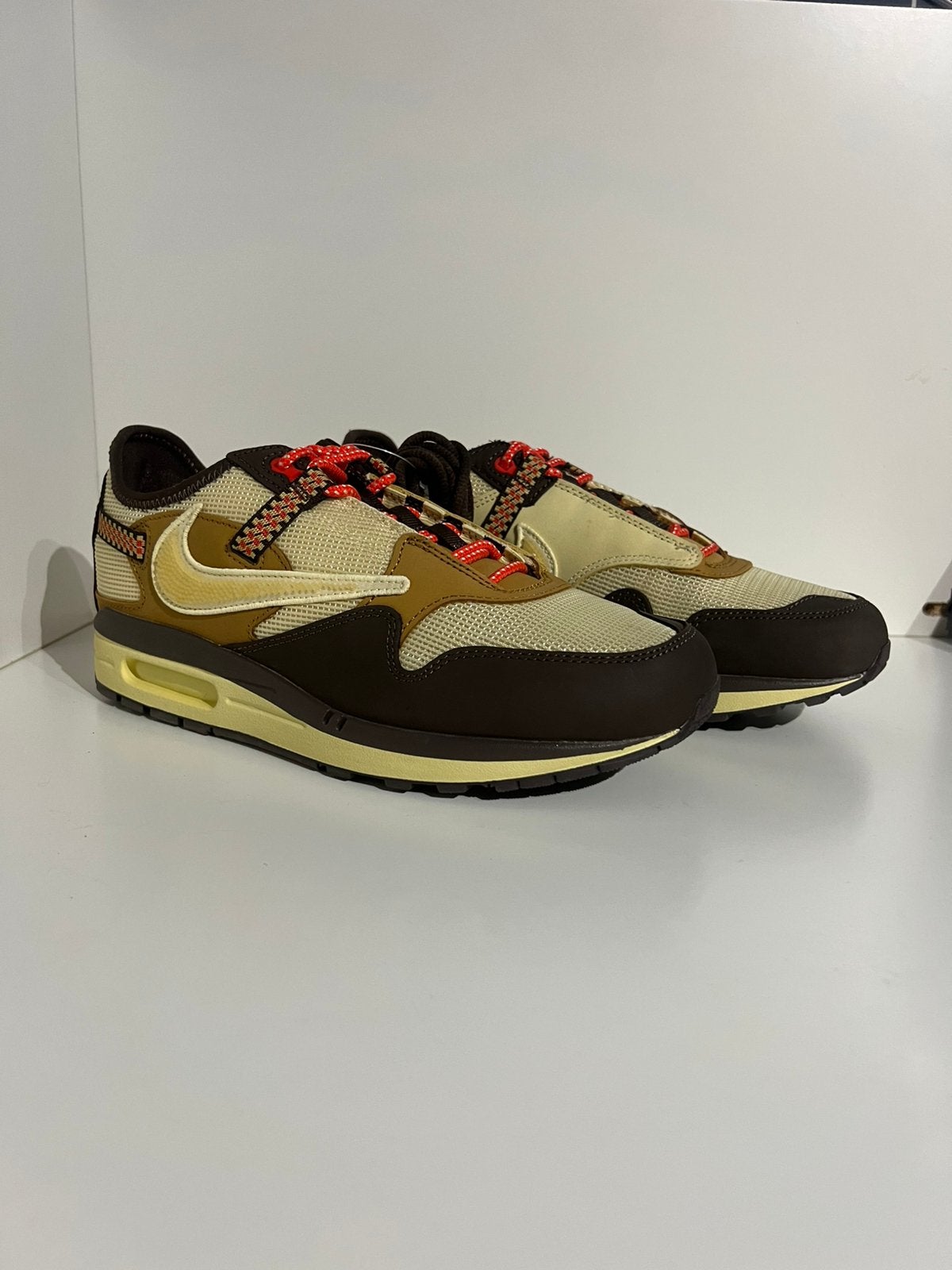 Nike Air Max 1 Travis Scott Baroque Brown, Kleding | Heren, Schoenen, Bruin, ., Nieuw, Ophalen of Verzenden