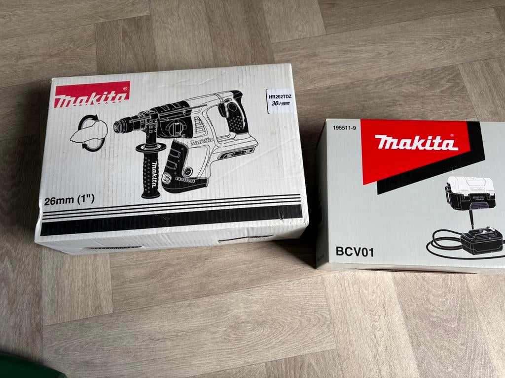 Nieuwe Makita combihamer - boorhamer en adapter 36V, Ophalen of Verzenden, Nieuw