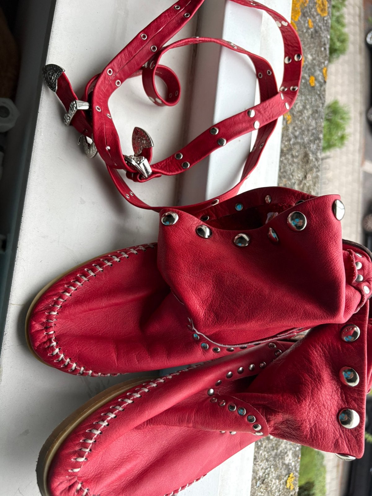 Moccasin laarzen, Hoge laarzen, Zwart, Ophalen of Verzenden, Zo goed als nieuw