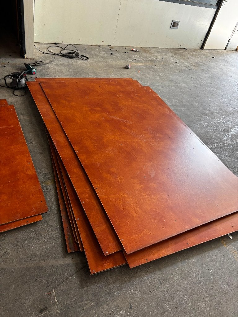 Trespa platen bruin, Doe-het-zelf en Verbouw, Ophalen, Gebruikt, Overige materialen, Minder dan 20 mm