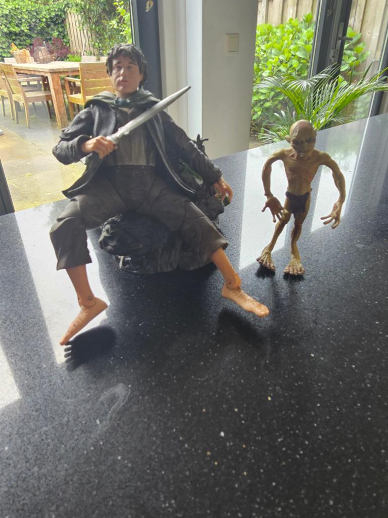 Lord of the Rings beeldjes: Samwise en Gollum, Ophalen of Verzenden, Gebruikt