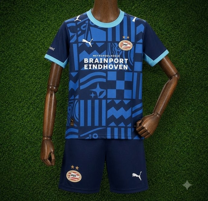 PSV Eindhoven 3e Derde Tenue Kinderen + Volwassenen 26 27, Maat XS of kleiner, Verzenden, Nieuw, Set