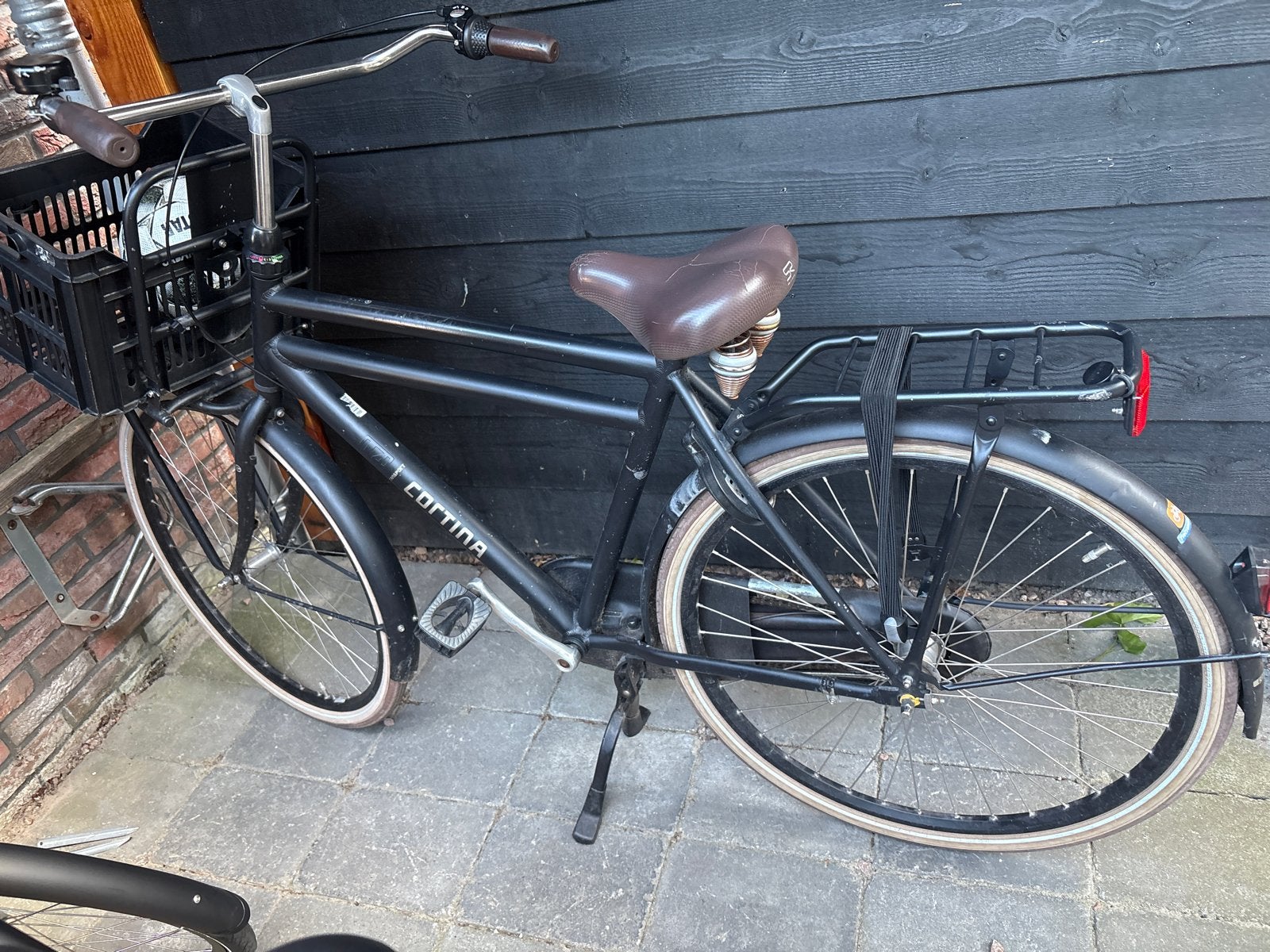 Cortina Transportfiets Zwart - Gebruikt, Fietsen en Brommers, Fietsen | Heren | Herenfietsen, Gebruikt, Overige merken, 53 tot 57 cm