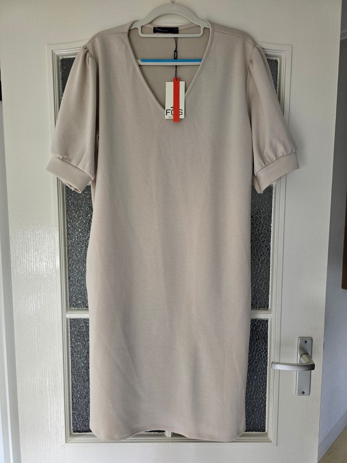 nieuw jurk fos Amsterdam beige L, Ophalen of Verzenden, Nieuw, Beige, Onder de knie