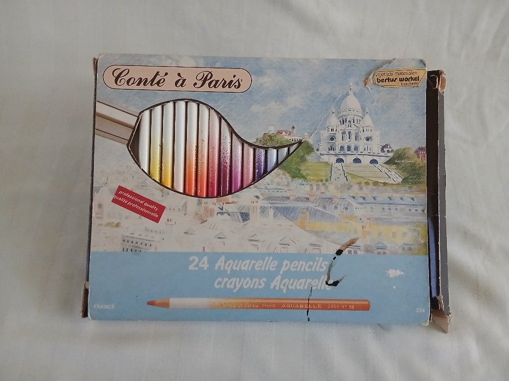 conté au Paris aquarelpotloden vintage, compleet, Ophalen of Verzenden, Gebruikt, Potlood of Stift