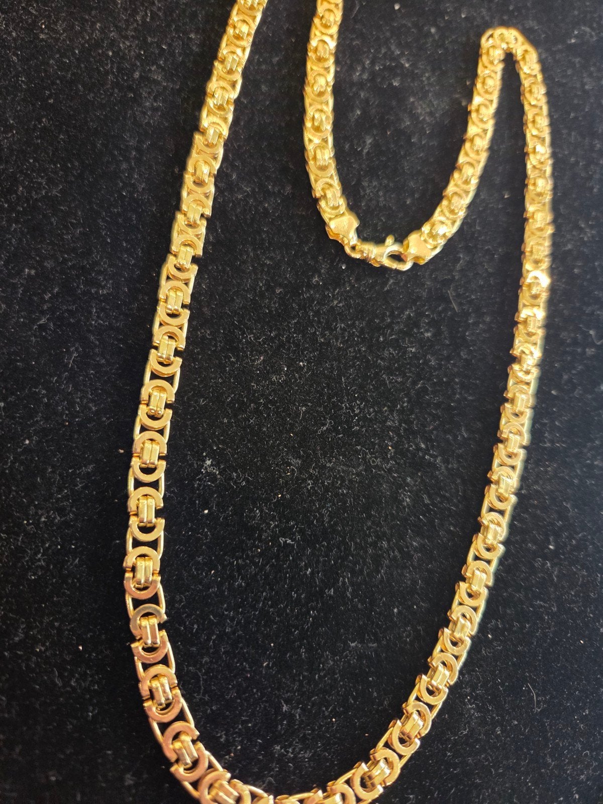 14 k gouden platte koningsketting 31,2 gram 60 cm, Ophalen of Verzenden, Nieuw, Goud, Goud