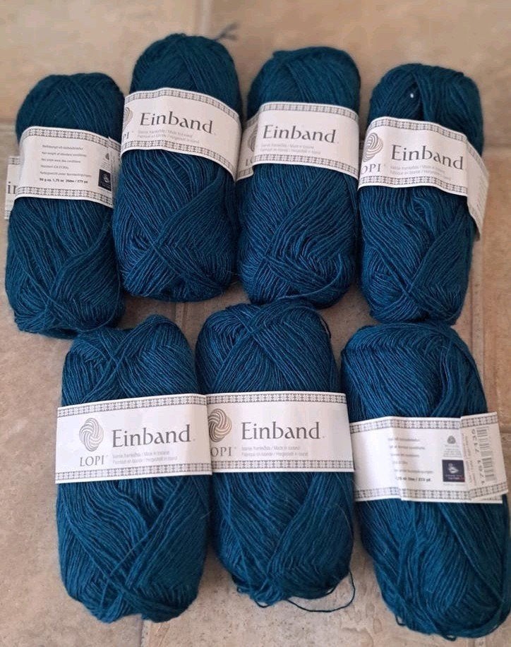 Lopi Einband IJslandse wol - 7 bollen Petrol kleur, Ophalen of Verzenden, Nieuw, Breien of Haken, Wol of Garen