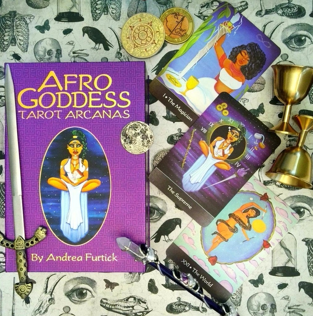 Afro Goddess Tarot Arcanas – Andrea Furtick, Tarot of Kaarten leggen, Overige typen, Zo goed als nieuw, U.S. Games Systems