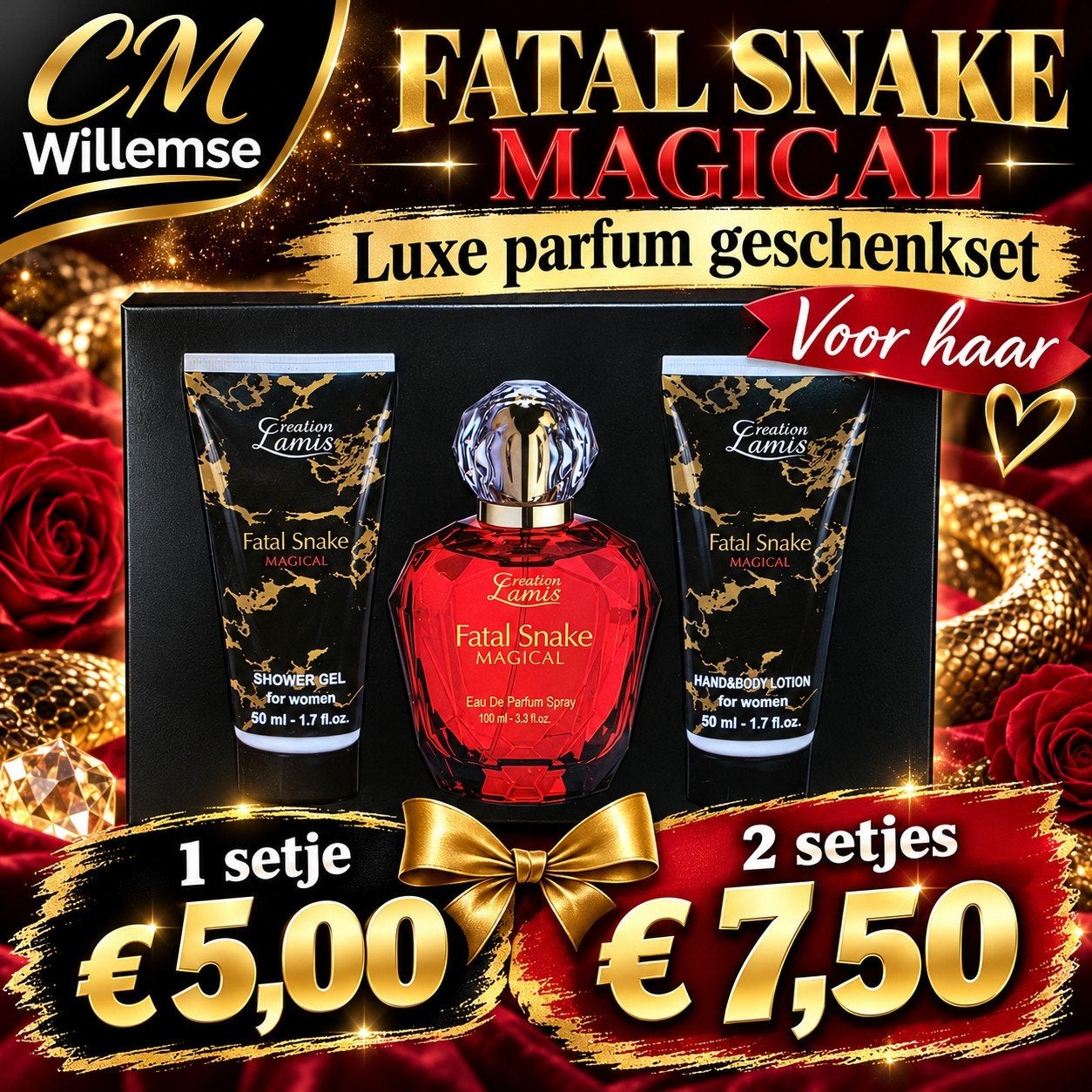 Partij Creation Lamis Fatal Snake Magical Cadeauset Dames, Onbekend, Nieuw, Ophalen of Verzenden, Onbekend