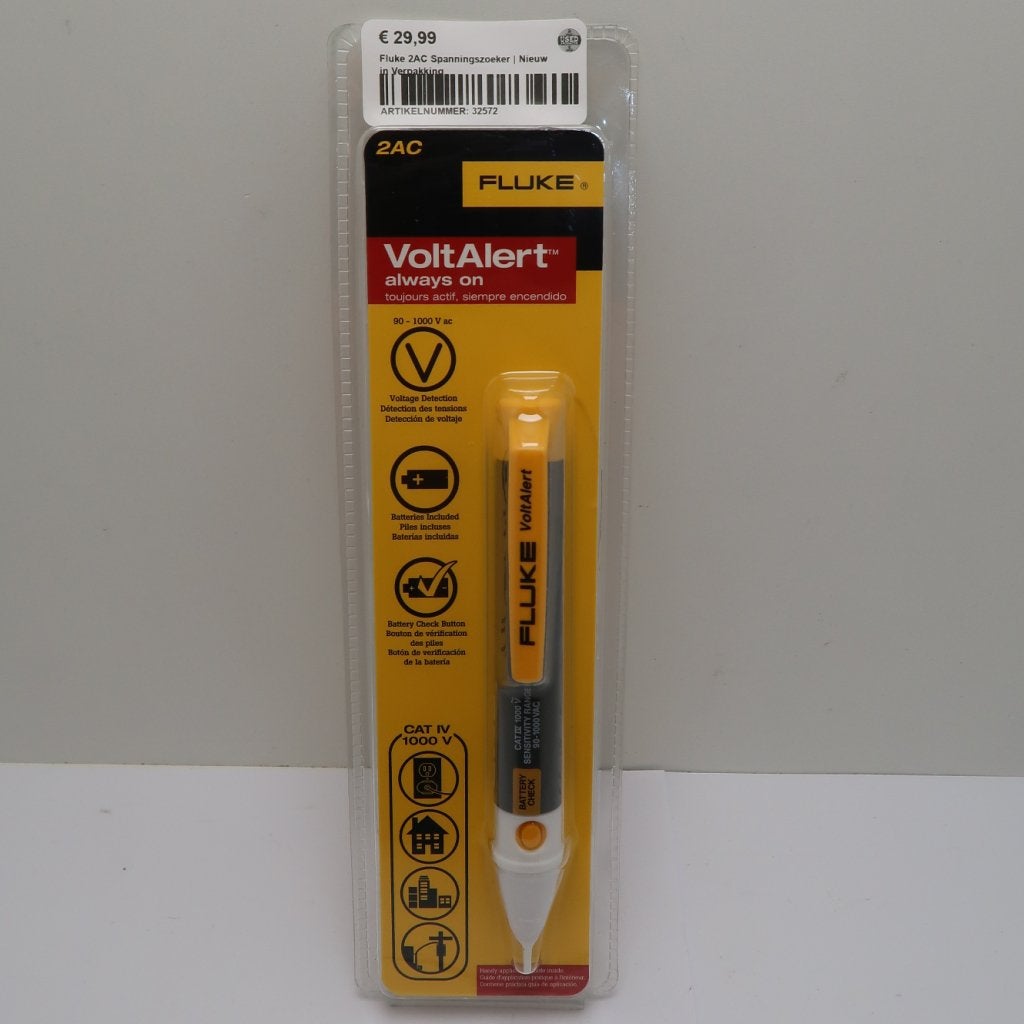 Fluke 2AC Spanningszoeker | Nieuw in Verpakking, Fluke, Nieuw, https://www.fluke.com/nl-nl/ondersteuning/contact, 6920 Seaway Blvd, Everett, WA 98203, Verenigde Staten