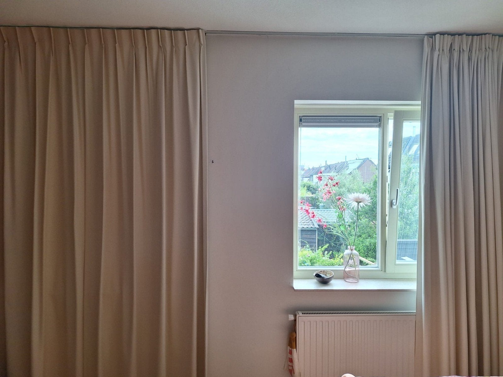 Hema verduisterende gordijnen crème wit 532x257 cm, Ophalen, Gebruikt, Verduisterend, Gordijn