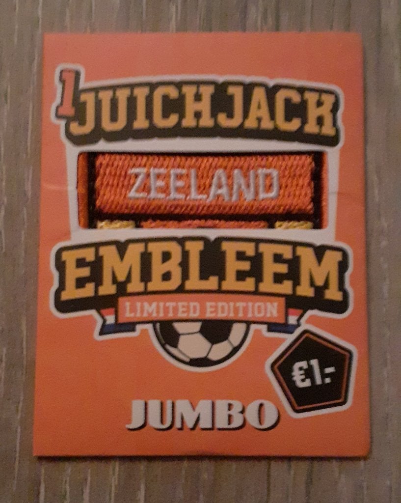 Jumbo Juich Jack Limited Edition embleem Zeeland, Verzamelen, Supermarktacties, Albert Heijn, Verzenden