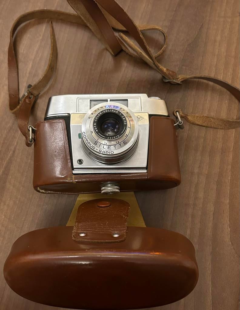 Agfa Silette 35mm FilmCamera Compur Rapid Solinar 50mm f/2.8, Ophalen of Verzenden, Zo goed als nieuw