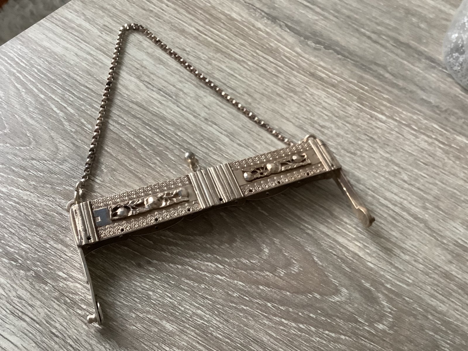 Antieke Zilveren Tasbeugel - Prachtig Gedetailleerd, Antiek en Kunst, Ophalen, Zilver