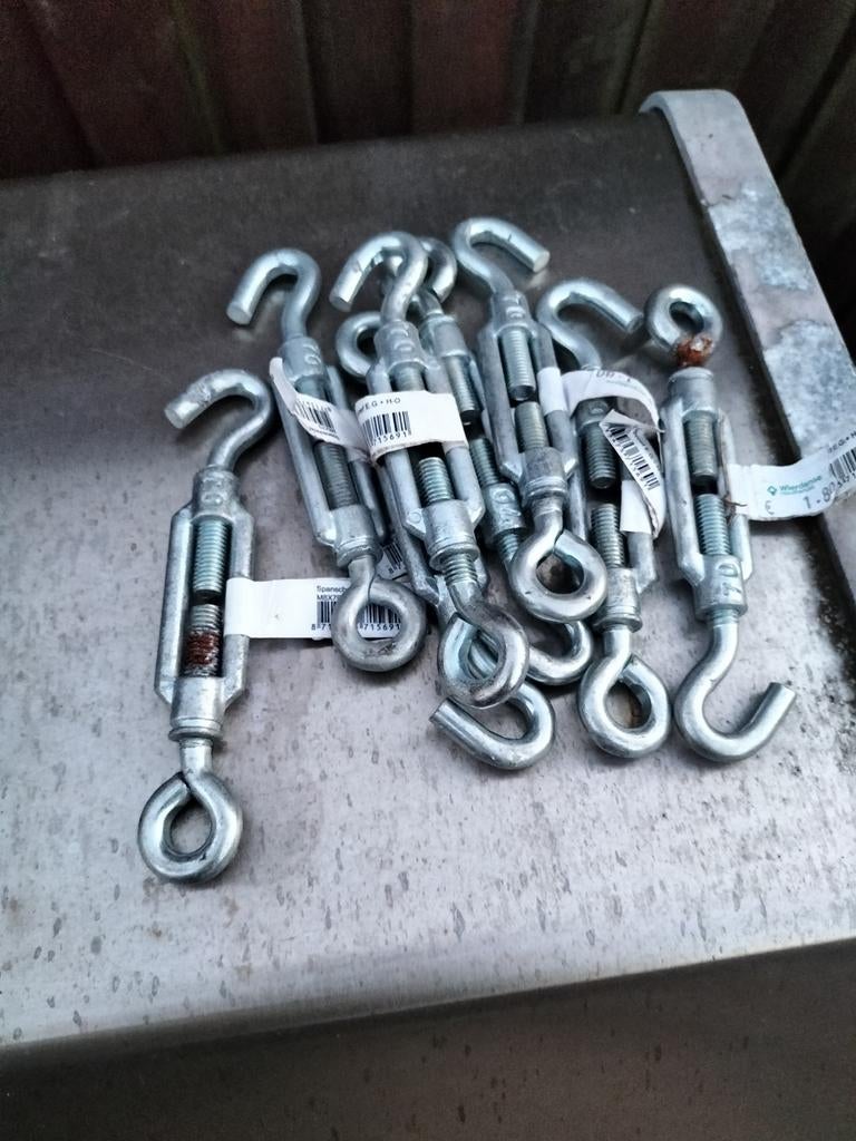Spanschroeven M8x70 E.G.+H-O (10 stuks), Ophalen of Verzenden, Nieuw, 50 tot 100 mm, Overige typen