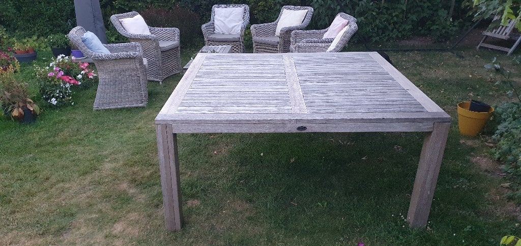 tuintafel Hartman 1,60 x 1,60, Ophalen, Gebruikt, Rechthoekig, Kunststof