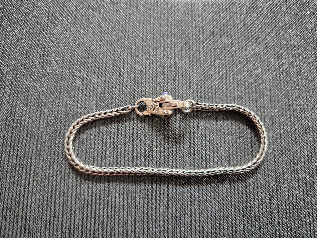 Originele Trollbeads armband met slotje Mexico, Ophalen of Verzenden, Gebruikt, Zilver, Zilver